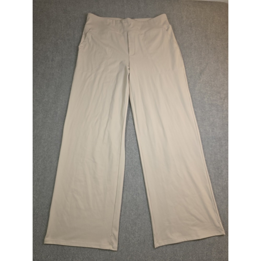 G4Free Women's High Waist Yoga Pants Beige Size 2XL 20/22 Tall 33" Stretchy